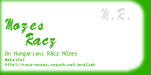 mozes racz business card